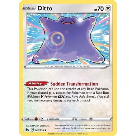 Ditto 107/159 - Crown Zenith Reverse Holofoil