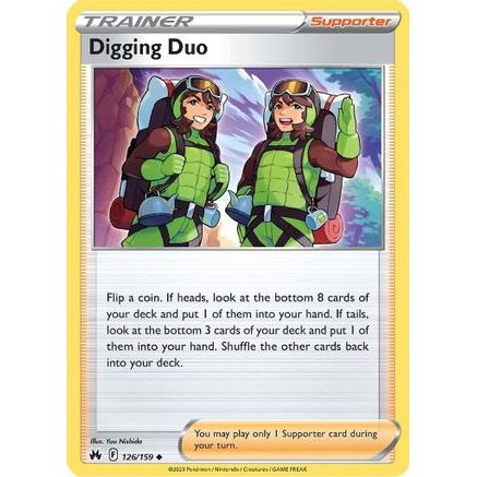 Digging Duo 126/159 - Crown Zenith Reverse Holofoil