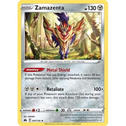 Zamazenta 97/159 - Crown Zenith Reverse Holofoil