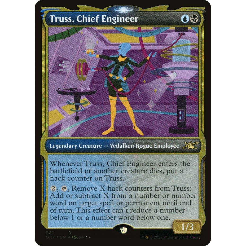 Truss, Chief Engineer (Showcase) (Galaxy Foil) (UNF-523) - Unfinity: (Showcase) Foil