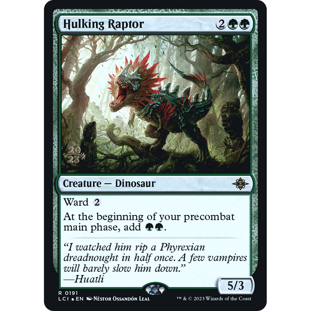 Hulking Raptor (PRE-191S) - The Lost Caverns of Ixalan Promos Foil