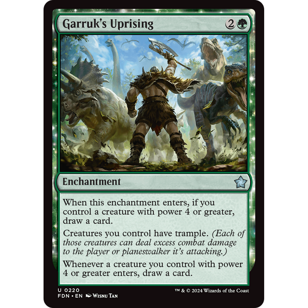 Garruk's Uprising (FDN-220) - Foundations: (enchantment) Foil