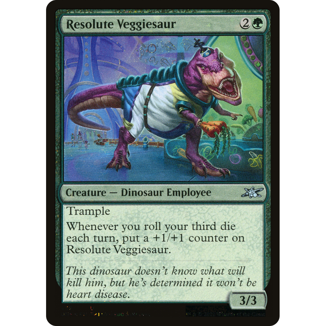 Resolute Veggiesaur (Galaxy Foil) (UNF-439) - Unfinity Foil