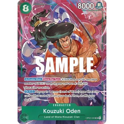 Kouzuki Oden (Alternate Art) (OP02-030) - Paramount War Foil
