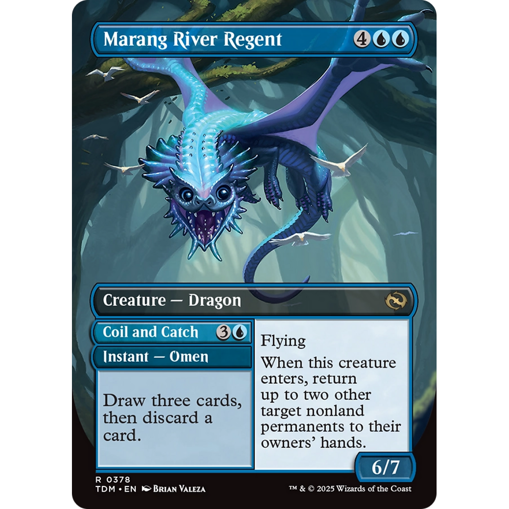Marang River Regent // Coil and Catch // Marang River Regent (TDM-378) - Tarkir: Dragonstorm (Borderless) Foil