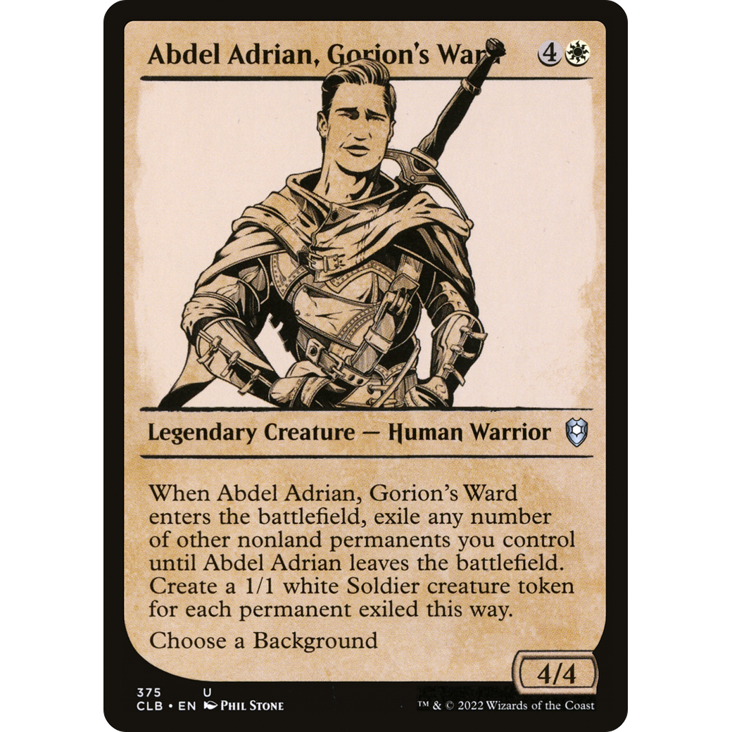 Abdel Adrian, Gorion's Ward (CLB-375) - Commander Legends: Battle for Baldur's Gate: (Showcase)