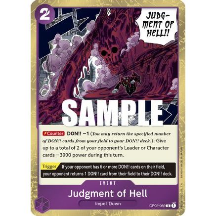 Judgment of Hell (OP02-089) - Paramount War Foil