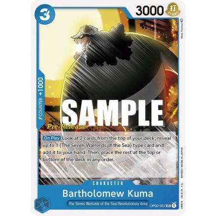 Bartholomew Kuma (OP02-057) - Paramount War Pre-Release Cards