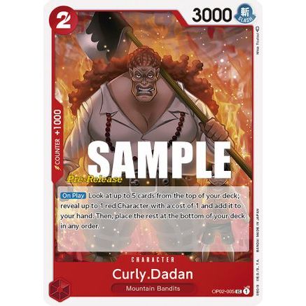 Curly.Dadan (OP02-005) - Paramount War Pre-Release Cards