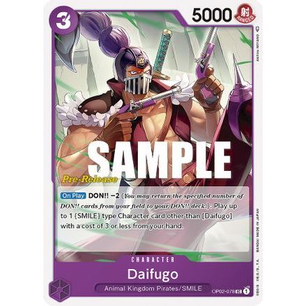 Daifugo (OP02-078) - Paramount War Pre-Release Cards