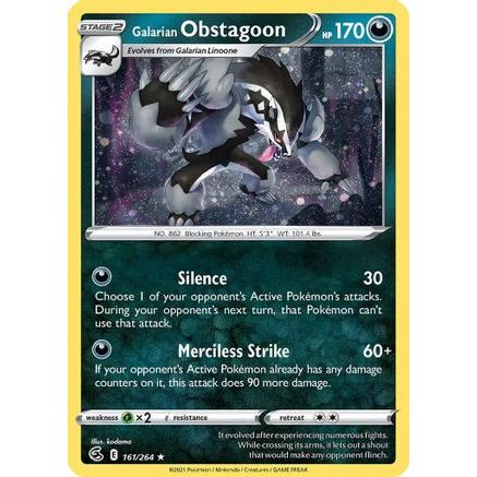 Galarian Obstagoon (Cosmos Holo) 161 - Miscellaneous Cards & Products Holofoil
