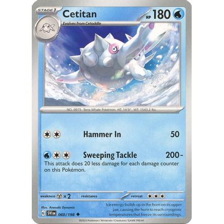 Cetitan 60 - SV01 Scarlet & Violet Base Set Reverse Holofoil