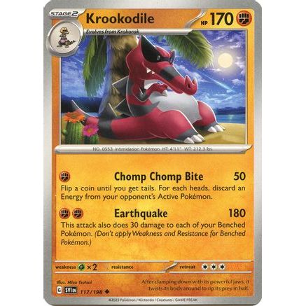 Krookodile 117 - SV01 Scarlet & Violet Base Set Reverse Holofoil