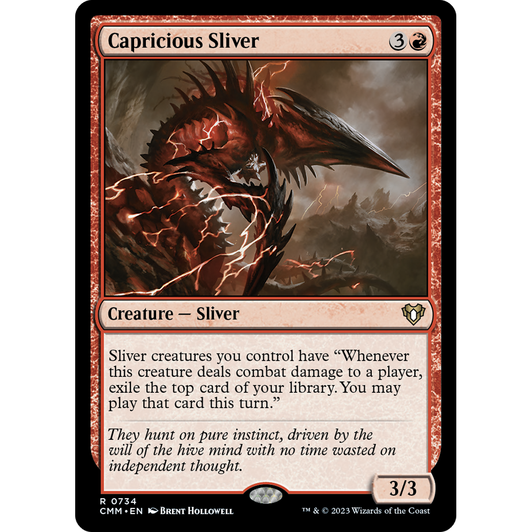 Capricious Sliver (CMM-734) - Commander Masters