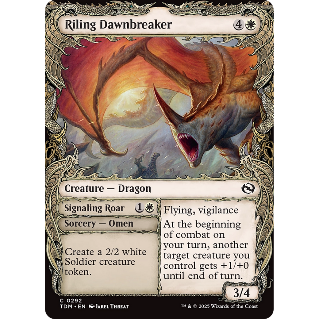 Riling Dawnbreaker // Signaling Roar (TDM-292) - Tarkir: Dragonstorm: (Showcase)