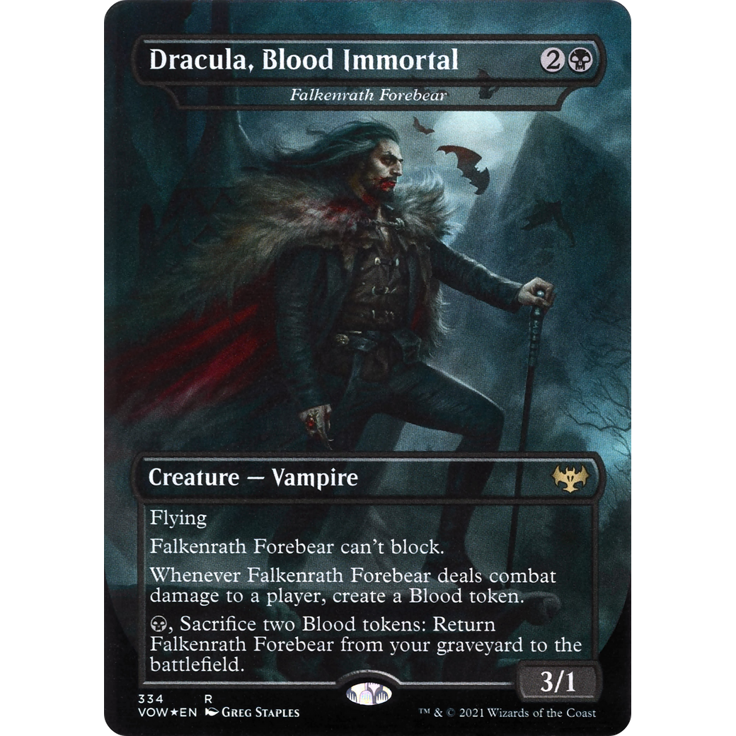 Dracula, Blood Immortal - Falkenrath Forebear (VOW-334) - Innistrad: Crimson Vow / Dracula, Blood Immortal (Borderless)