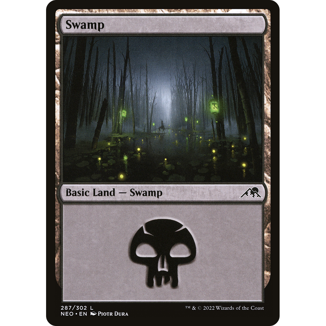 Swamp (NEO-287) - Kamigawa: Neon Dynasty Foil