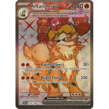 Arcanine ex - 224/198 224 - SV01 Scarlet & Violet Base Set Holofoil