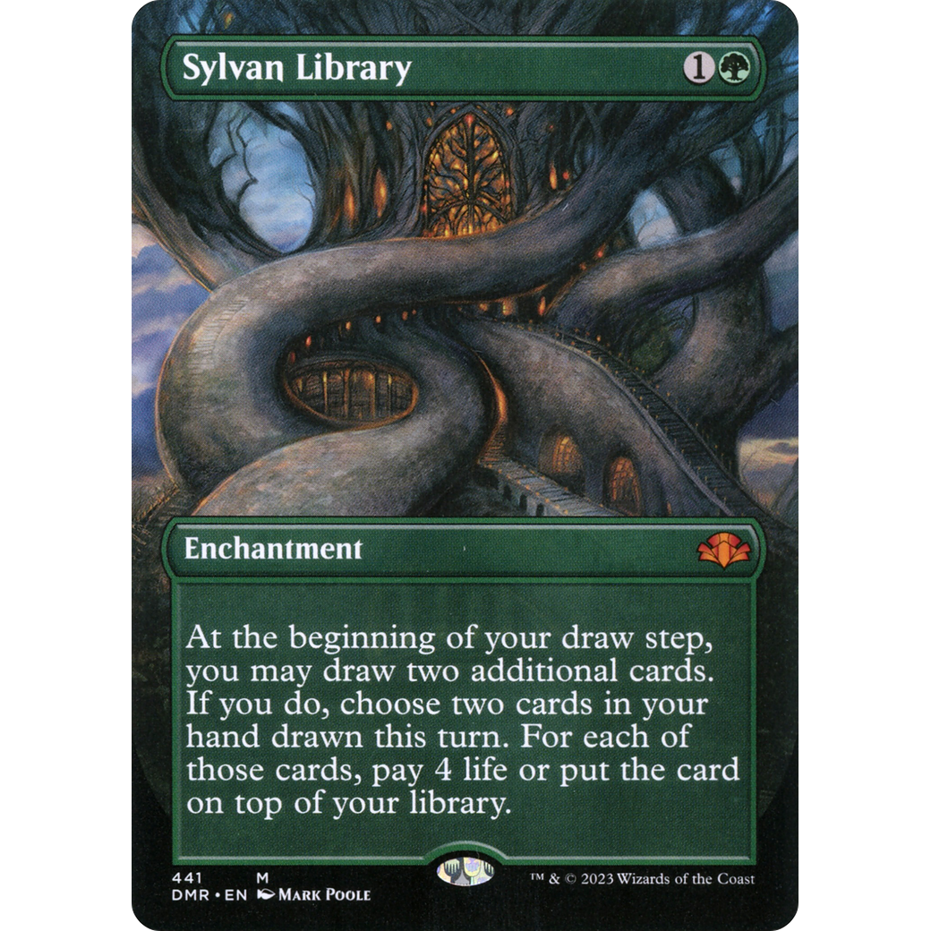 Sylvan Library (Borderless) (DMR-441) - Dominaria Remastered (Borderless)