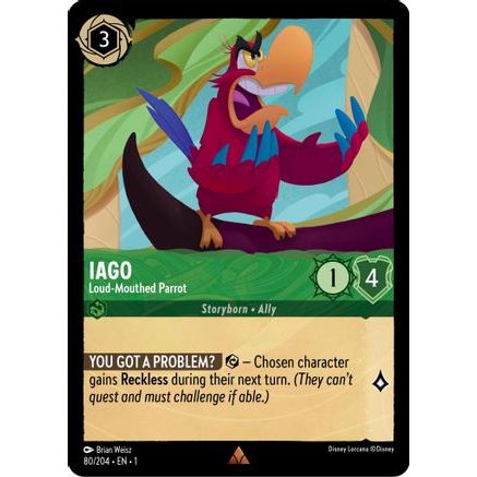 Iago - Loud-Mouthed Parrot (80/204) - The First Chapter Cold Foil