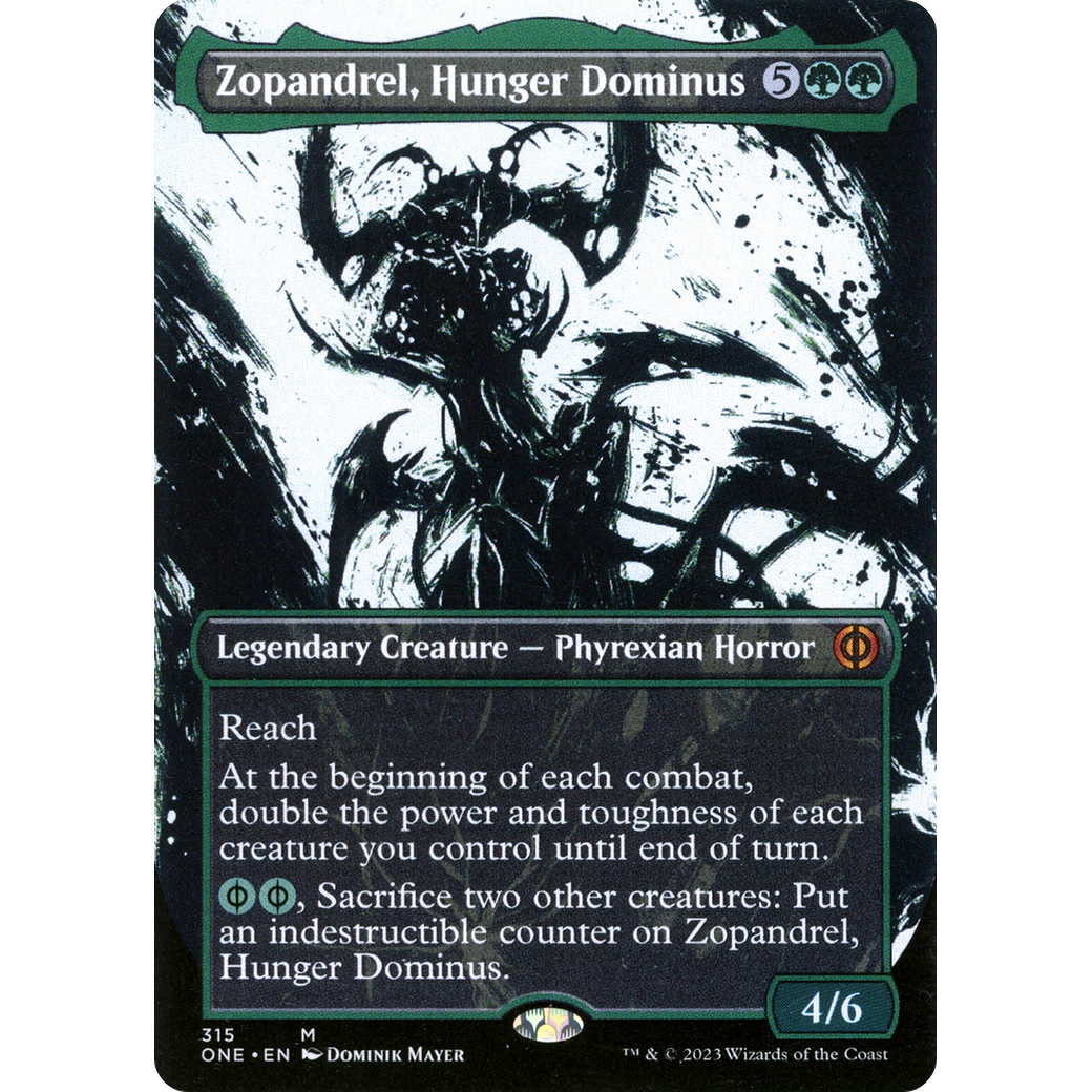 Zopandrel, Hunger Dominus (ONE-315) - Phyrexia: All Will Be One: (Showcase) (Borderless) Foil