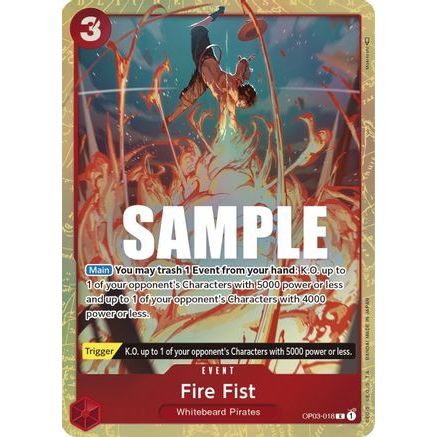 Fire Fist (Alternate Art) (OP03-018) - Pillars of Strength Foil