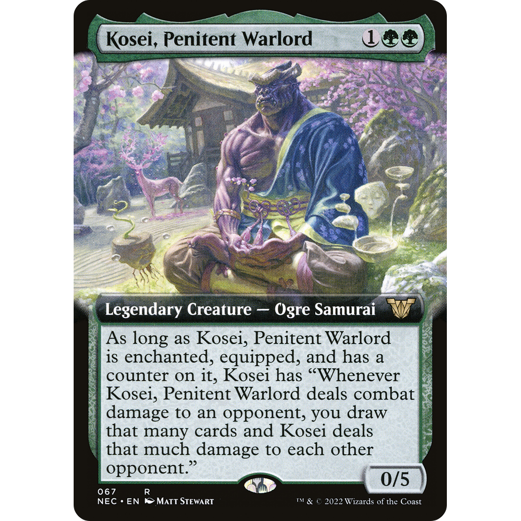 Kosei, Penitent Warlord (Extended Art) (NEC-067) - Neon Dynasty Commander: (Extended Art)