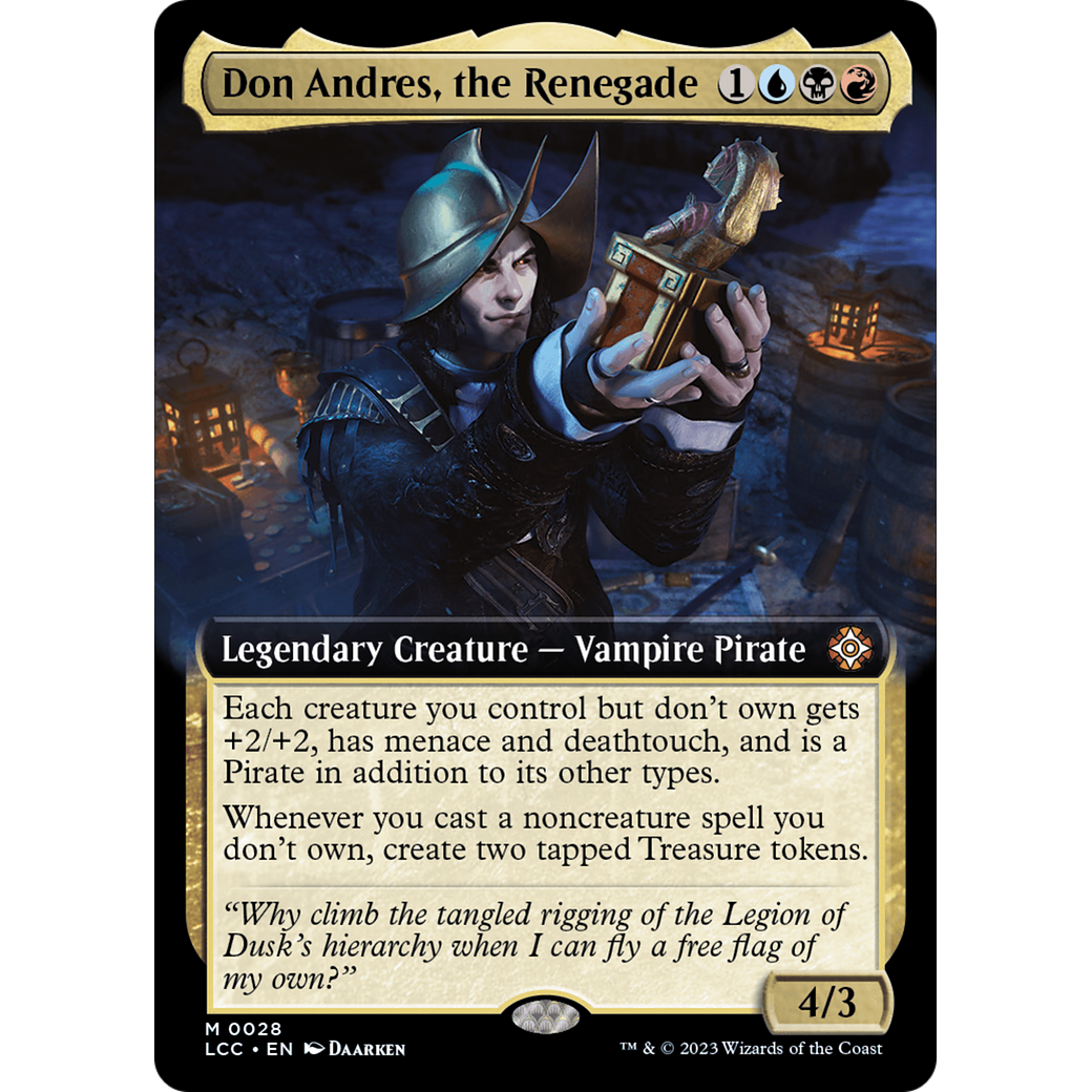 Don Andres, the Renegade (LCC-028) - The Lost Caverns of Ixalan Commander: (Extended Art)