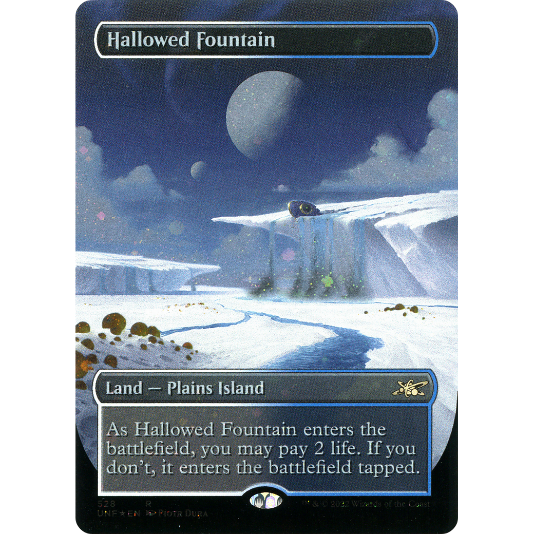 Hallowed Fountain (Borderless) (Galaxy Foil) (UNF-528) - Unfinity (Borderless) Foil