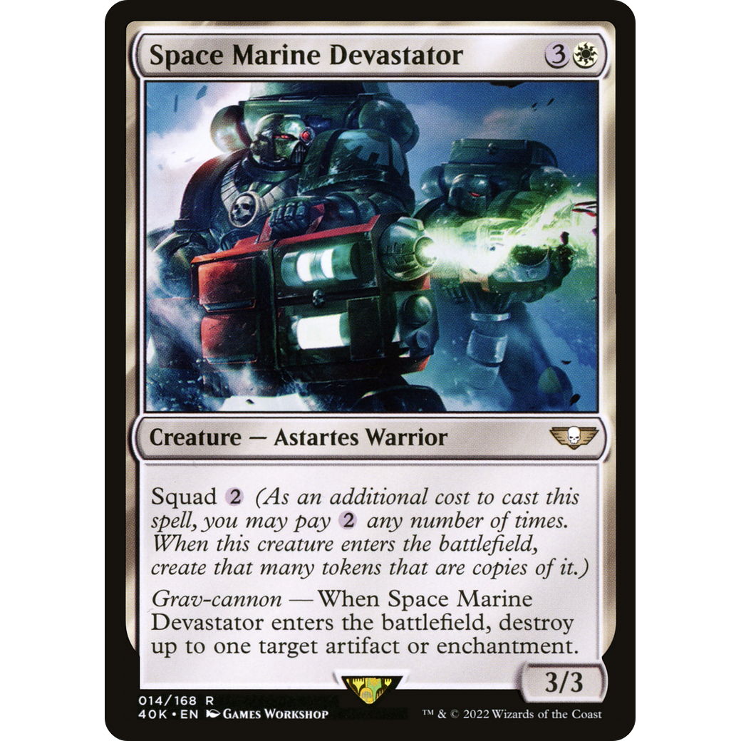 Space Marine Devastator (40K-014) - Warhammer 40,000 Commander