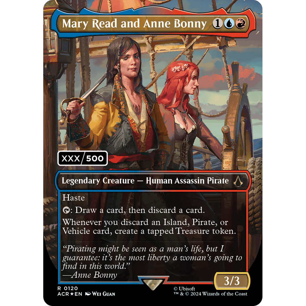Mary Read and Anne Bonny (English) (Serial Numbered) (ACR-120) - Assassin's Creed (Borderless) Foil