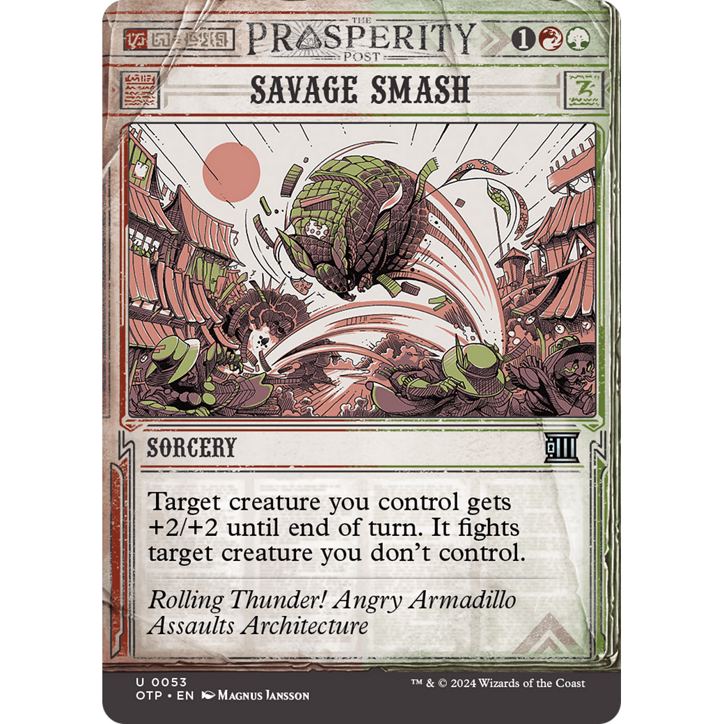 Savage Smash (OTP-053) - Breaking News: (Showcase) (Borderless) Foil