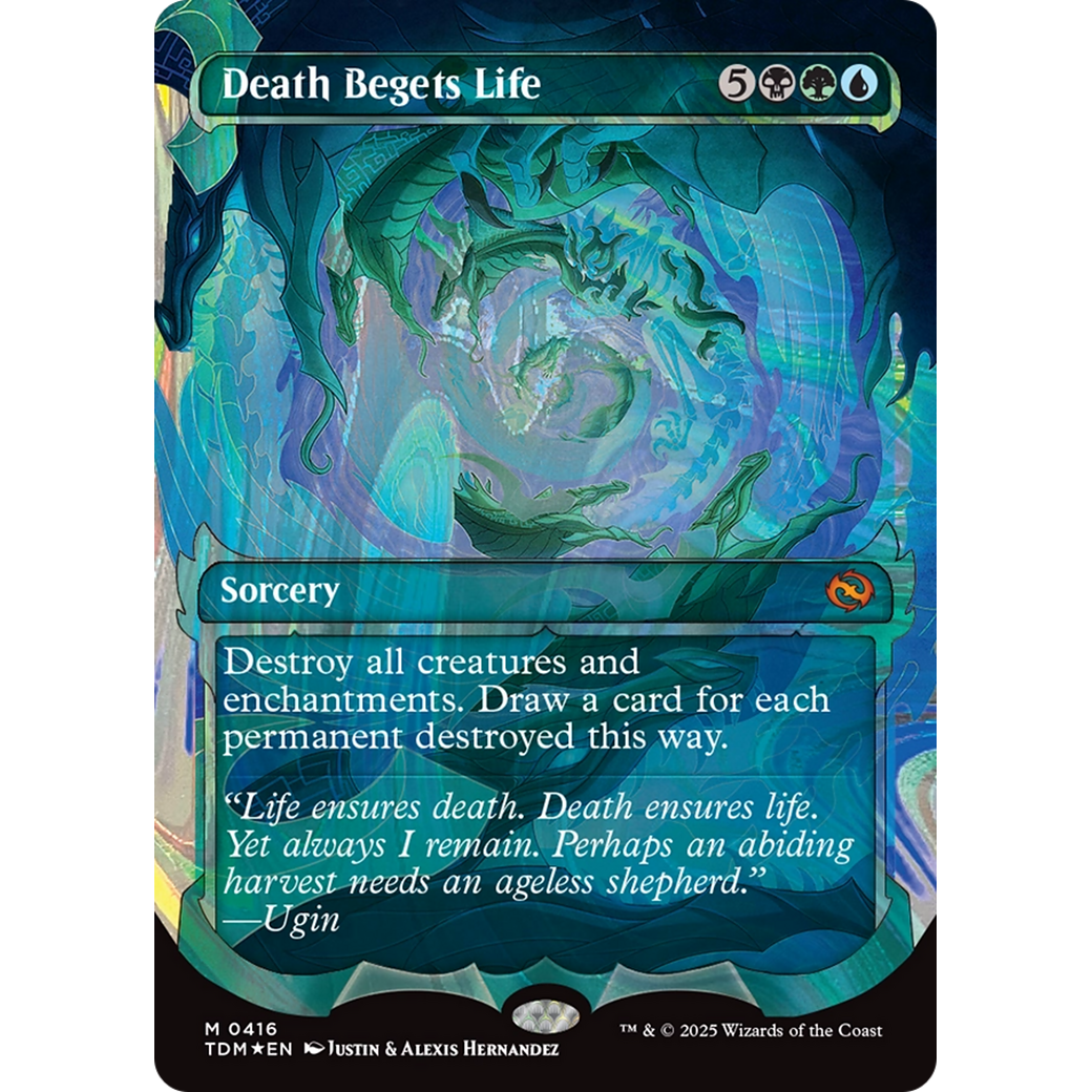 Death Begets Life (TDM-416) - Tarkir: Dragonstorm: (Showcase) (Borderless) Foil