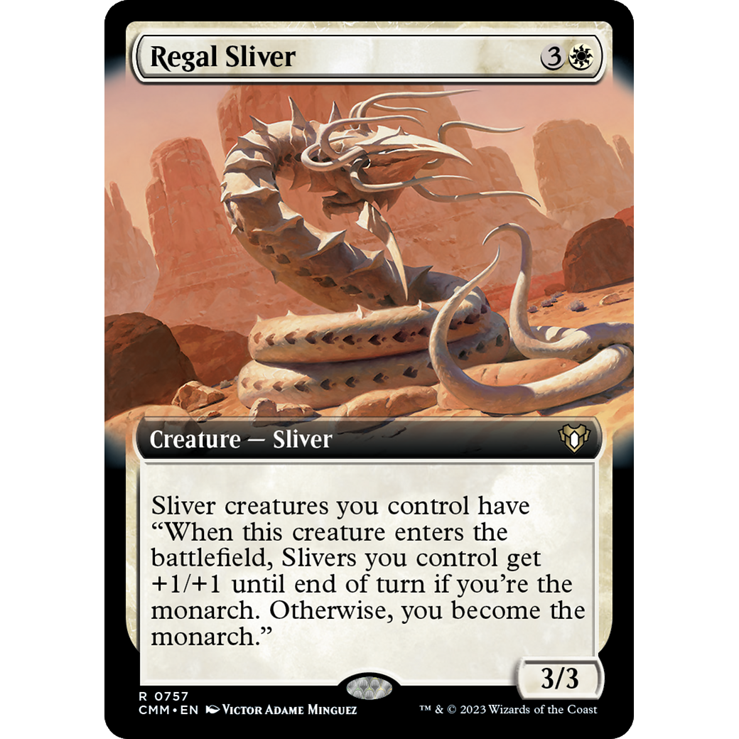 Regal Sliver (CMM-757) - Commander Masters: (Extended Art) Foil