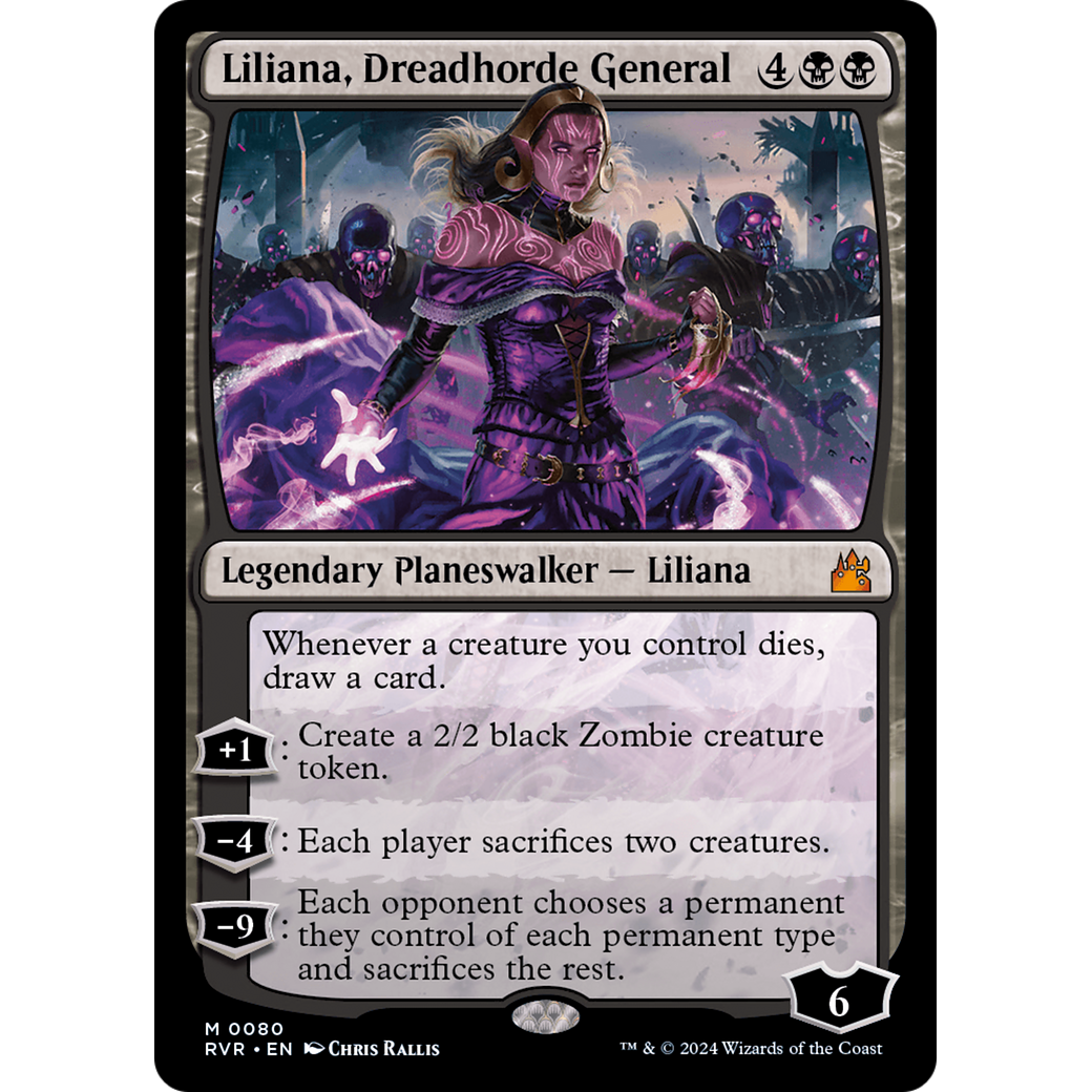 Liliana, Dreadhorde General (RVR-080) - Ravnica Remastered Foil