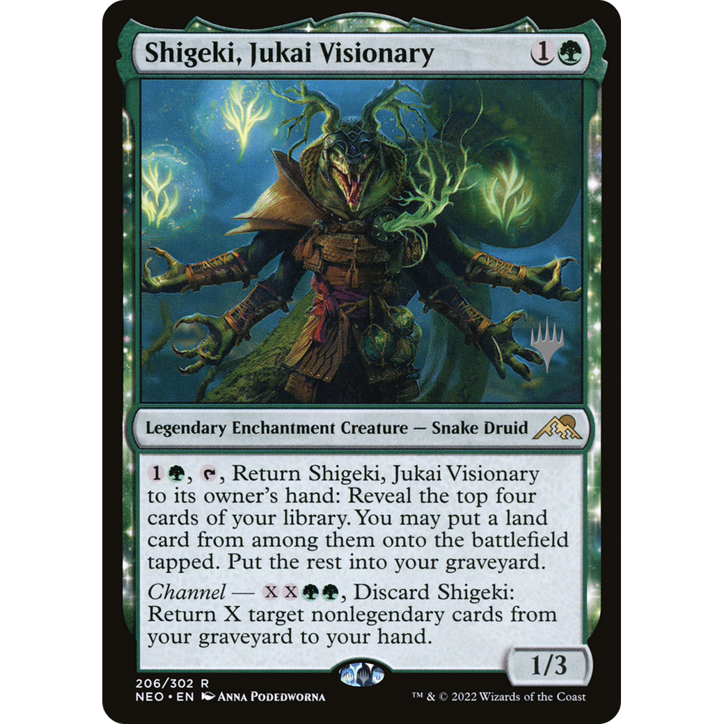 Shigeki, Jukai Visionary (PPNEO-206P) - Kamigawa: Neon Dynasty Promos: (enchantment) Foil