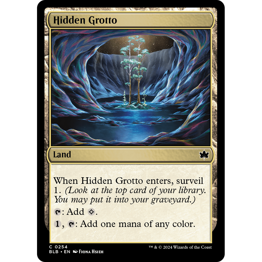 Hidden Grotto (BLB-254) - Bloomburrow Foil