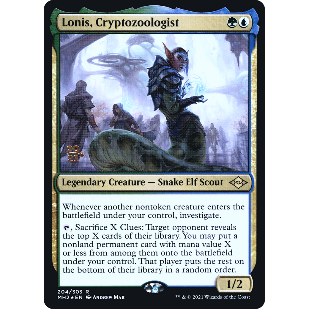 Lonis, Cryptozoologist (PRE-204) - Modern Horizons 2 Promos Foil