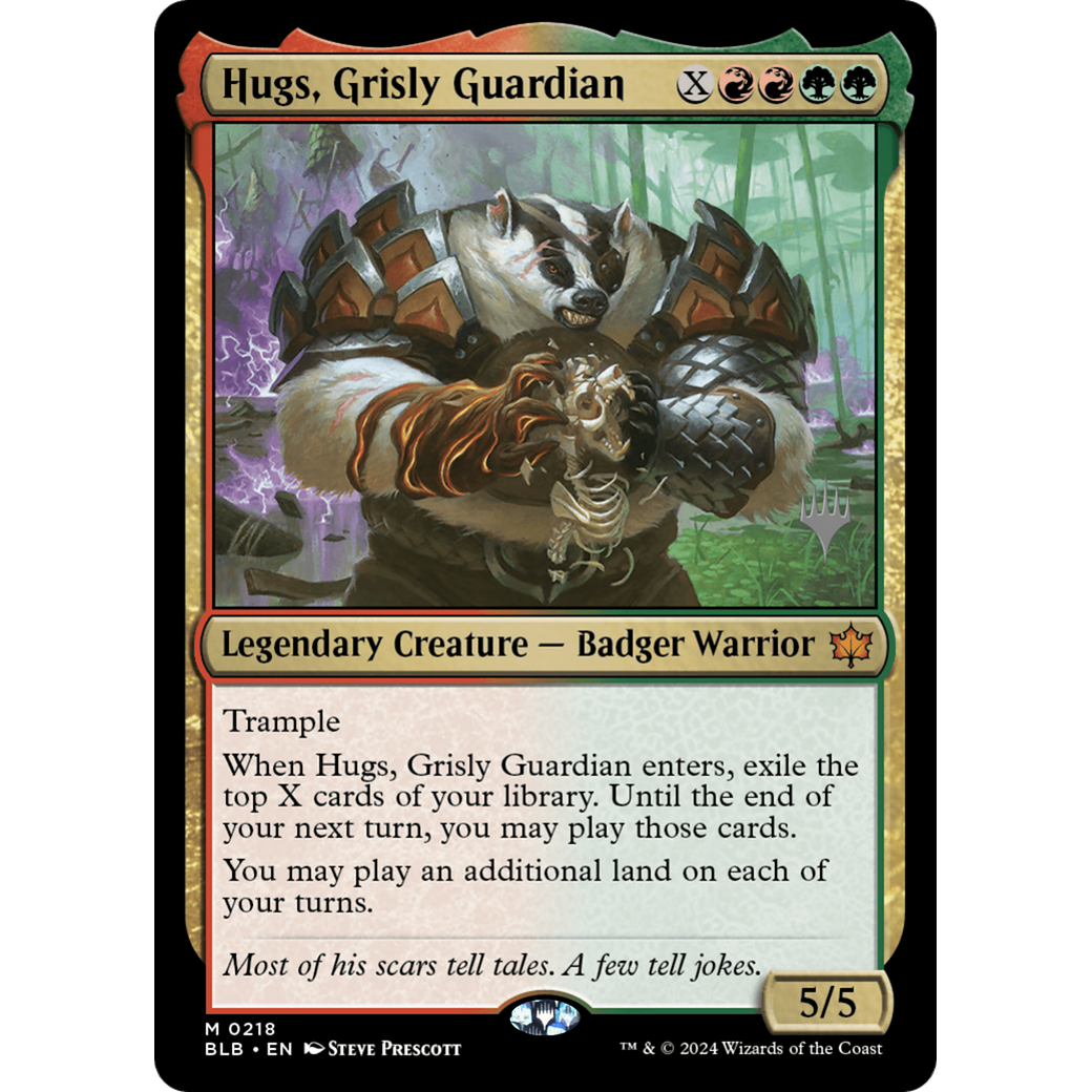 Hugs, Grisly Guardian (PPBLB-218P) - Bloomburrow Promos