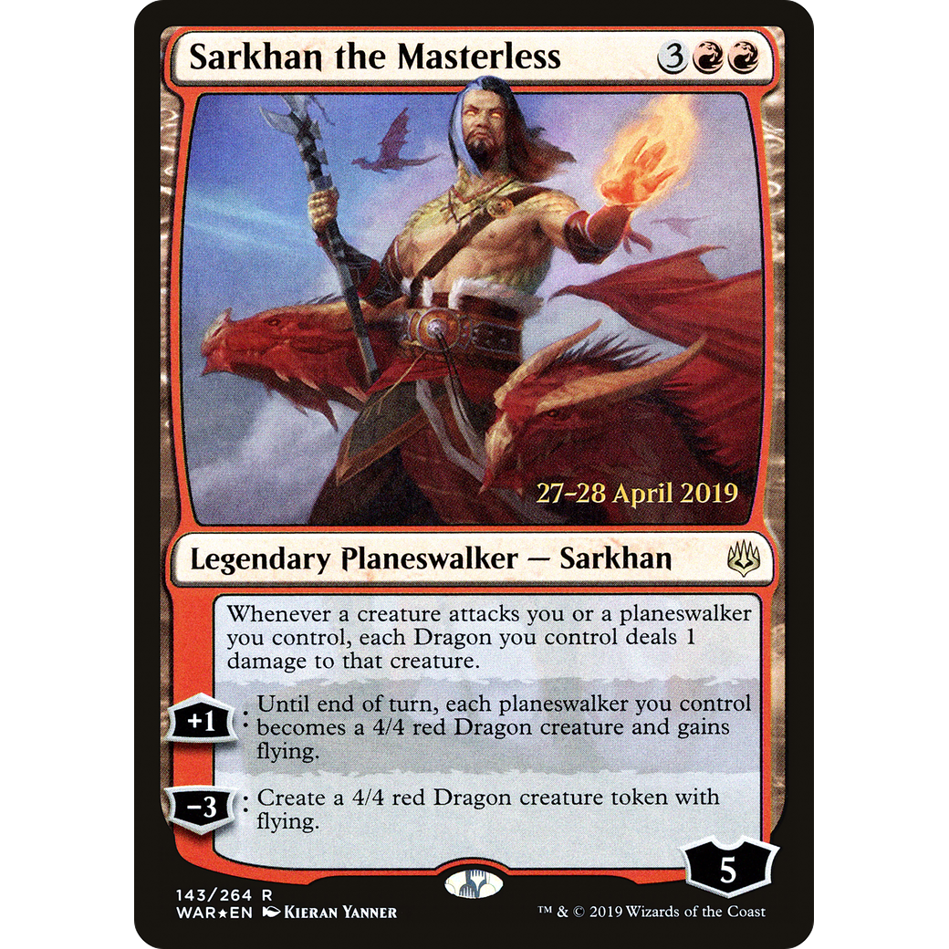 Sarkhan the Masterless (PRE-143) - War of the Spark Promos Foil