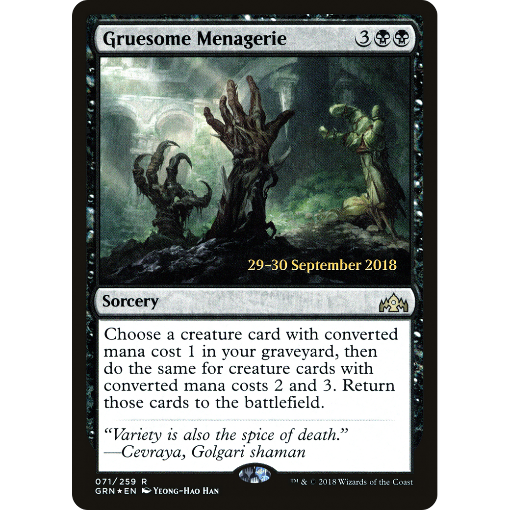 Gruesome Menagerie (PRE-071) - Guilds of Ravnica Promos Foil