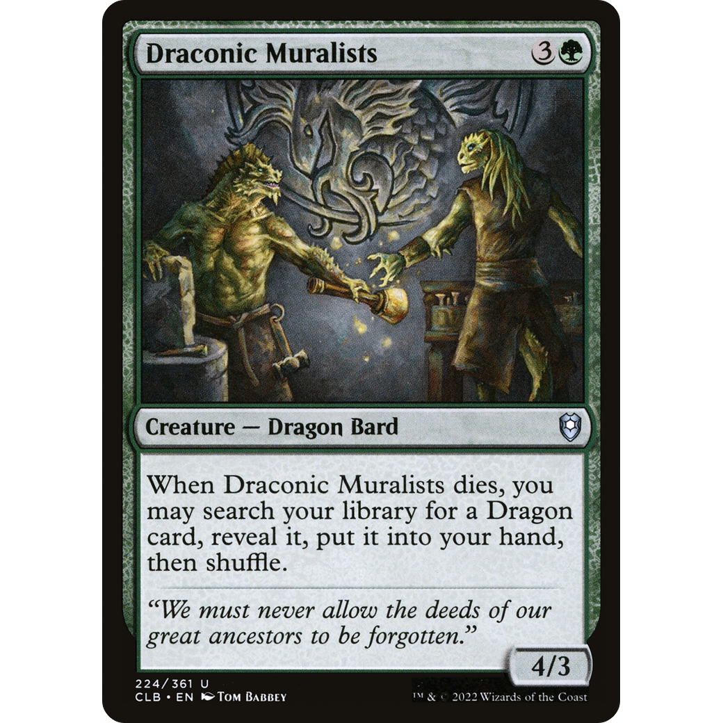 Draconic Muralists (CLB-224) - Commander Legends: Battle for Baldur's Gate Foil