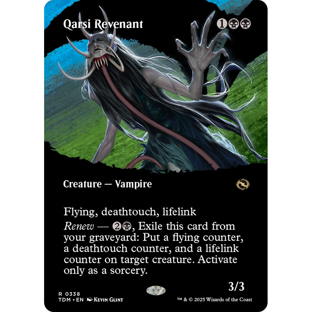 Qarsi Revenant (TDM-338) - Tarkir: Dragonstorm: (Showcase) (Borderless) Foil