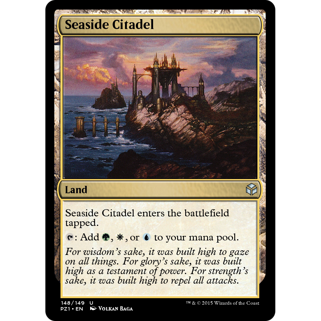 Seaside Citadel (PZ1-148) - Legendary Cube Prize Pack Foil