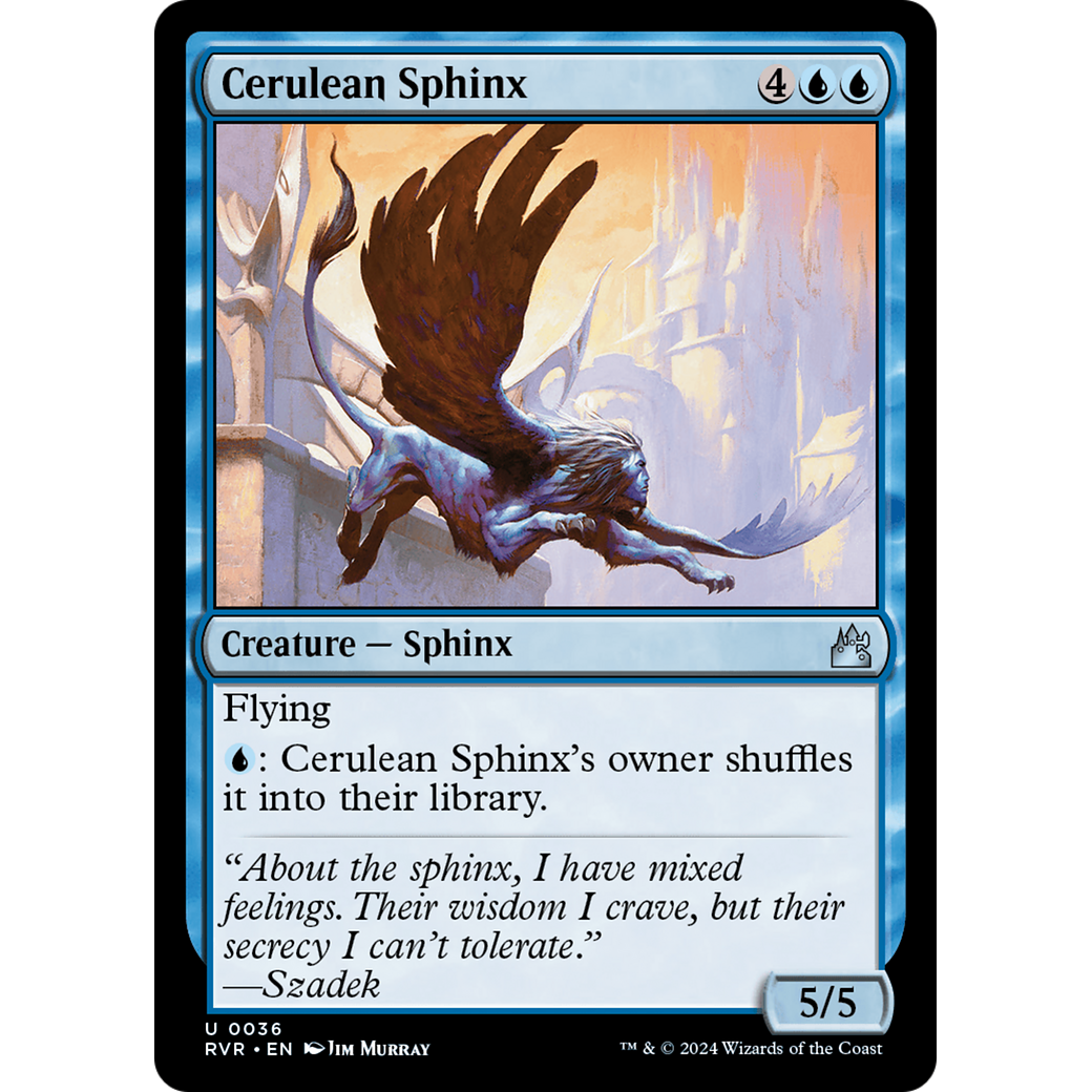 Cerulean Sphinx (RVR-036) - Ravnica Remastered Foil
