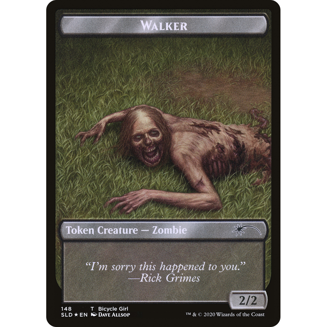 Walker (Bicycle Girl // Well Walker) Double-sided Token (SLD-148) - Secret Lair Drop Foil