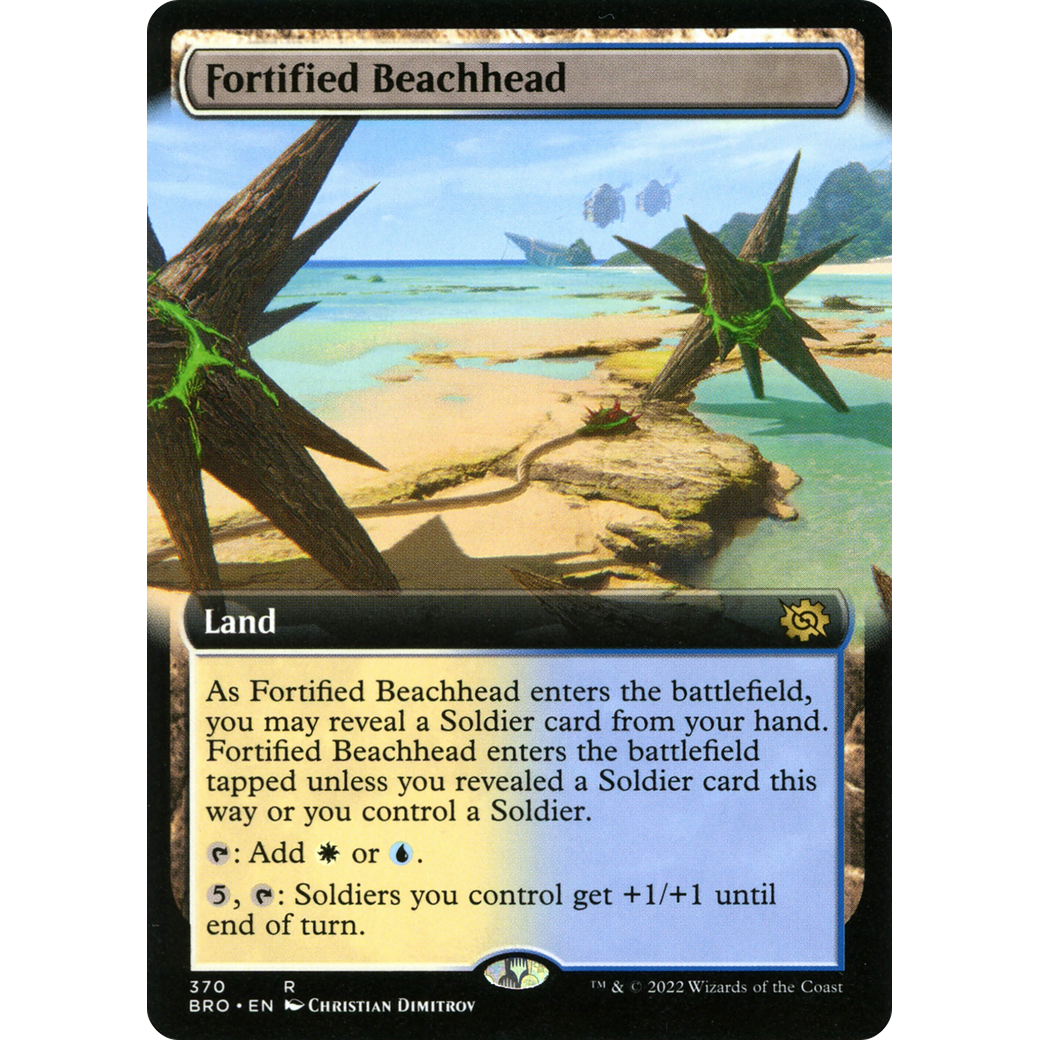 Fortified Beachhead (Extended Art) (BRO-370) - The Brothers' War: (Extended Art) Foil
