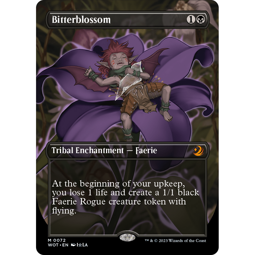 Bitterblossom (WOT-072) - Wilds of Eldraine: Enchanting Tales (Borderless) Foil