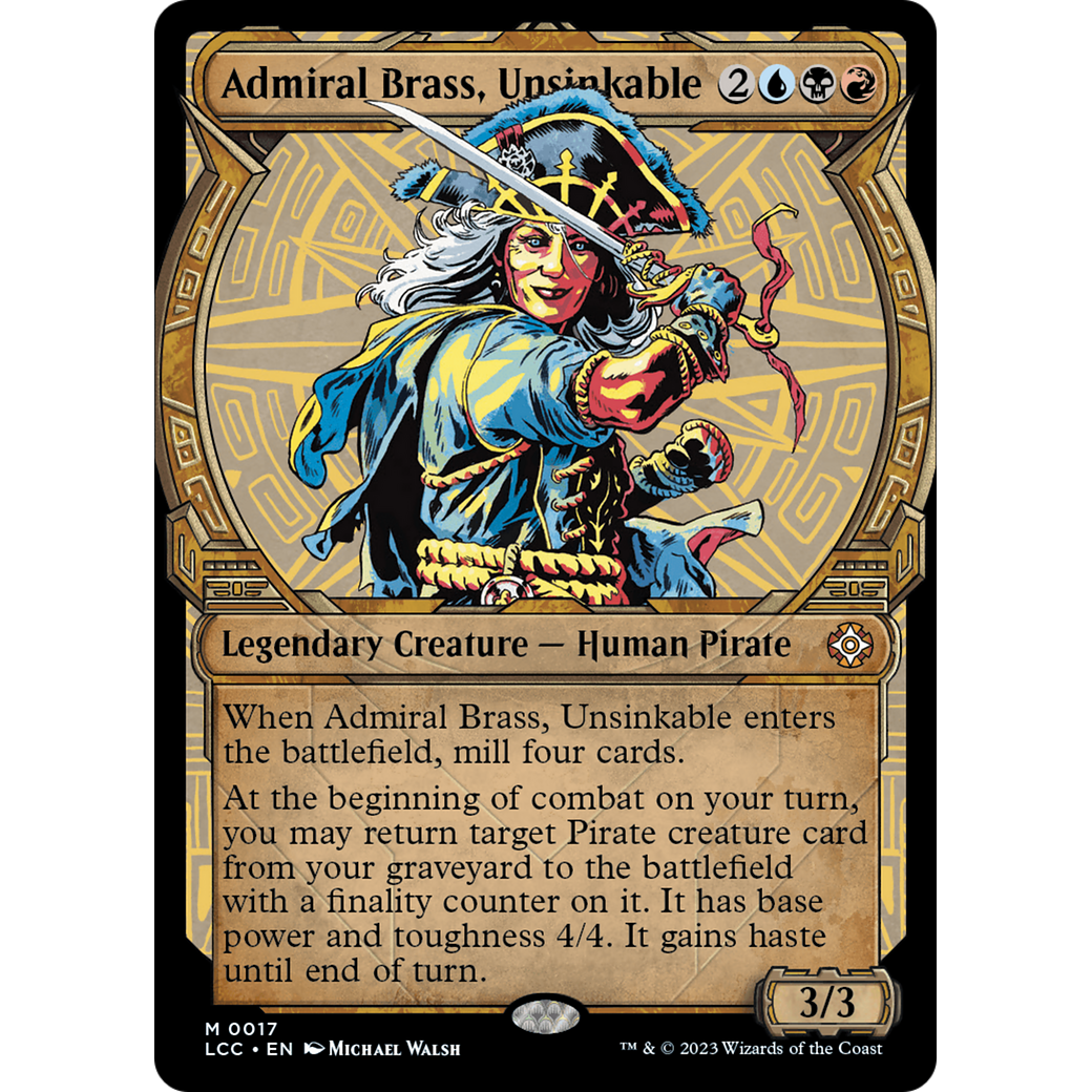 Admiral Brass, Unsinkable (LCC-017) - The Lost Caverns of Ixalan Commander: (Showcase) Foil