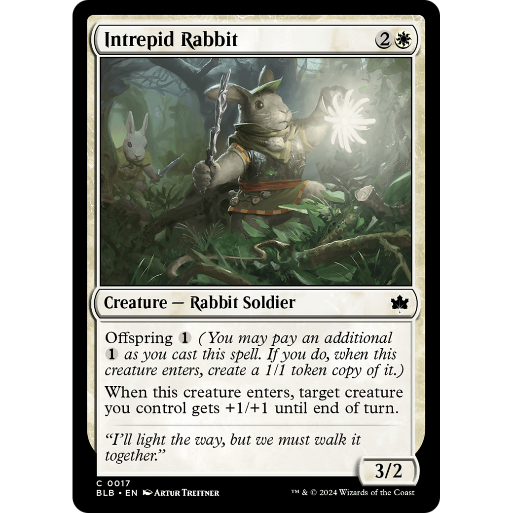 Intrepid Rabbit (BLB-017) - Bloomburrow Foil